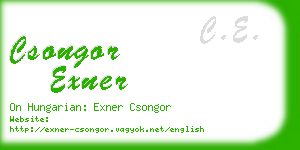 csongor exner business card